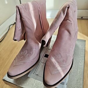 Pink Western-Style Women's Boots